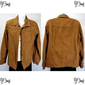  Soutache Lt Brown Microsuede Leather Button